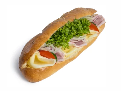 Bageta šunka / sýr plněná světlá