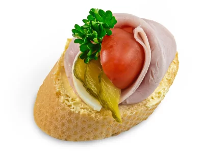 Bezlepkový mini chlebíček šunkový