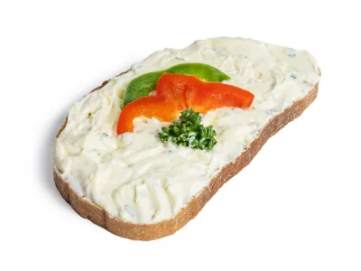 Chléb s pažitkovou pomazánkou