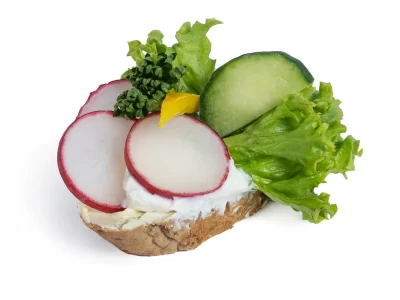 Mini chlebíček veggie s ředkvičkou